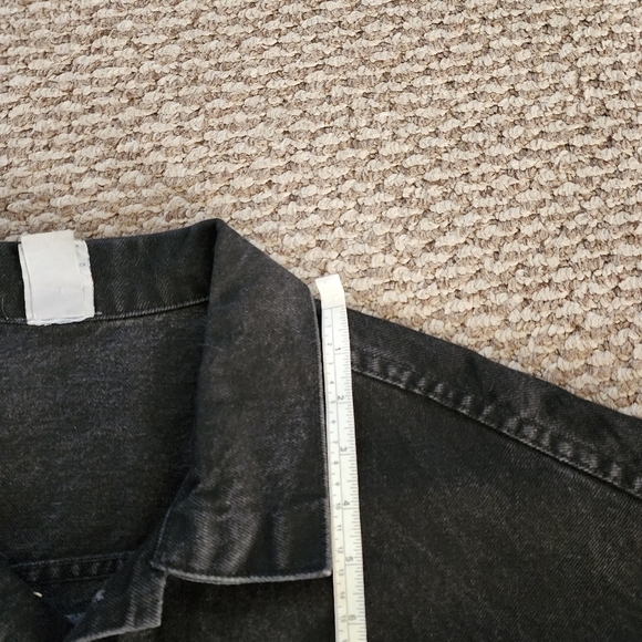 TYCA Vintage Oversized Denim Jacket Made In USA Black Wash Mens Size XL - Picture 7 of 8